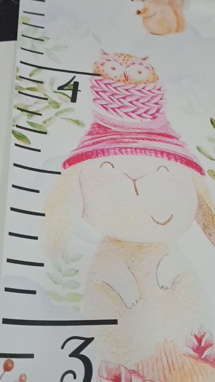 Watercolour Height Chart for Kids - Nursery Growth Chart Ruler Wall Decal for Boys and Girls - Nursery Growth Chart - Cm/Inch Height Meter