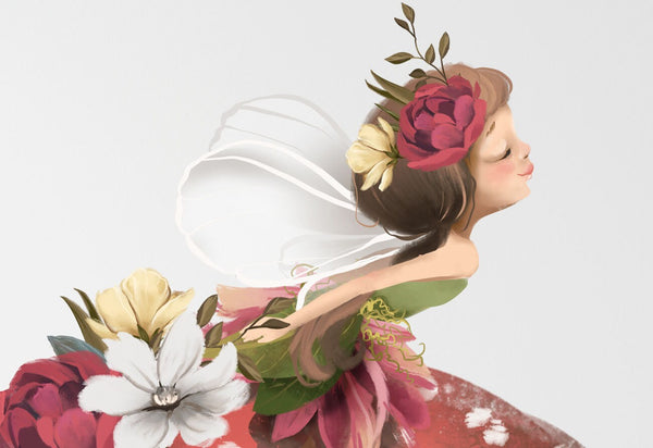 Fairy Tale Wall Decals for Baby Girl Room - Nursery Stickers with Little Fairy Decal Set