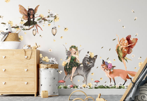 Fairy wall stickers set - 294 items