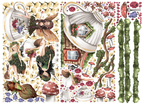 Fairies wall stickers - 281 elements