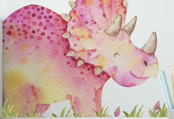 Vinilos de dinosaurios rosas - 190 elementos en pegatinas adhesivas para habitación de niñas