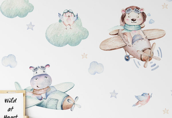 Airplane wall stickers for boy's room