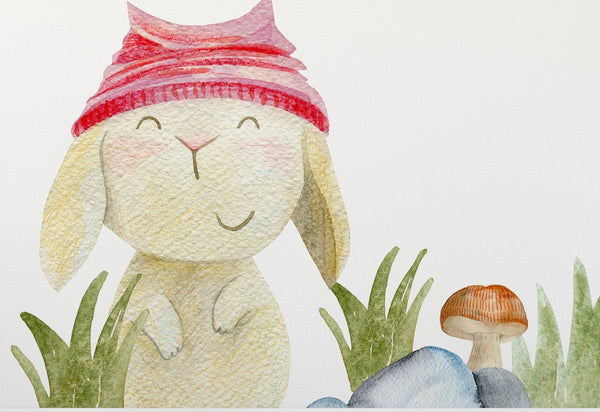 Pegatinas de pared "Animales del bosque" - Conejo, Oso, Zorro, Erizo | 42 Elementos