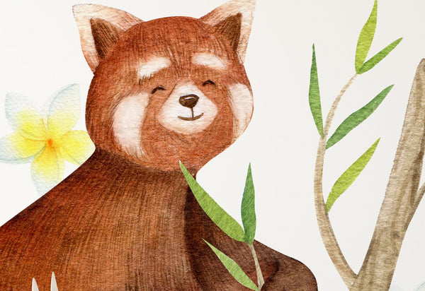 Jungle Animals Wall Decals for Nursery - Jungle Animals Stickers for Wall - Safari Animals WallStickers - Leopard, Monkey, Turtle, Panda