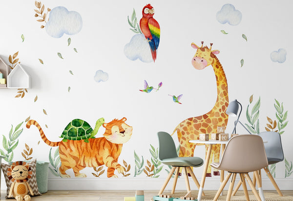Nursery wall stickers jungle animals