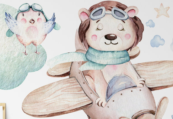 Airplane wall stickers for boy's room