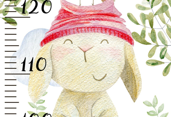 Height chart with forest animals