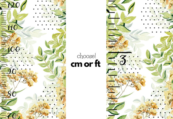 Watercolor Nursery Growth Chart - Fox