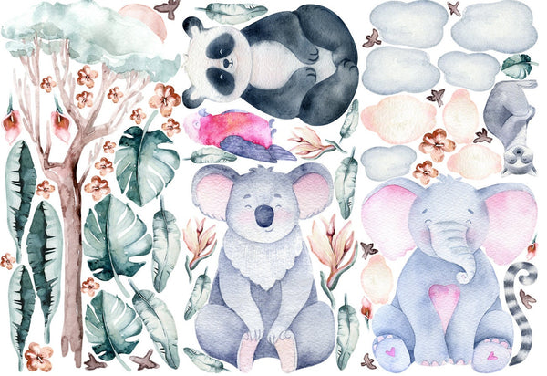 Meditation Animals Wall Sticker