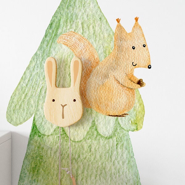 Forest animals wall sticker - 50 elements