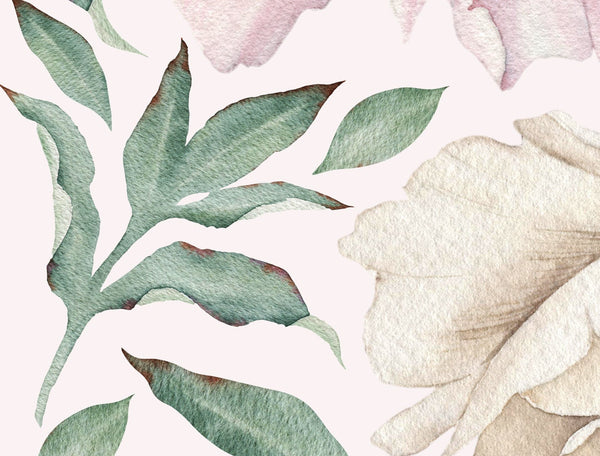 Wall sticker peony flowers