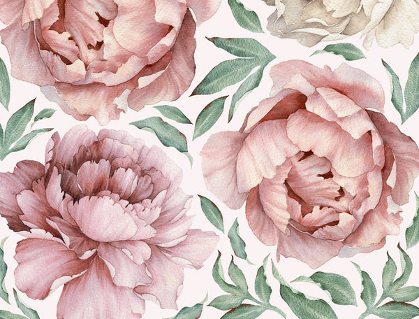 Wall sticker peony flowers
