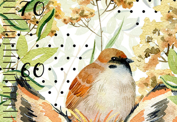 Watercolor Nursery Growth Chart - Fox