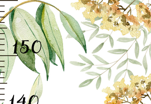 Watercolour Ruler Wall Decal - Nursery Growth Chart - Height Chart for Kids - Boys and Girls - Nursery Growth Chart - Cm/Inch Height Meter