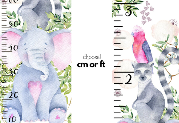 Height Chart - Animals Meditation