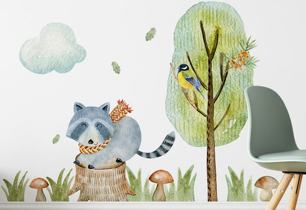 Vinilo animales del bosque