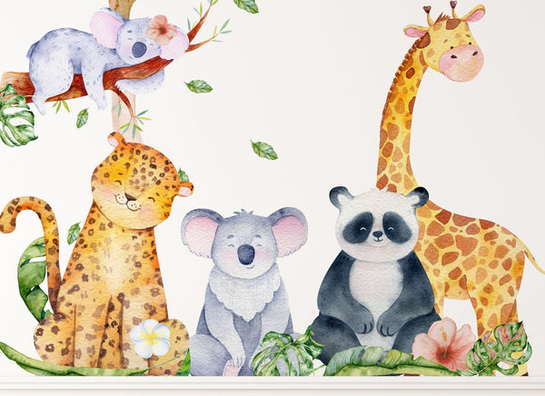 Jungle animals kids wall sticker