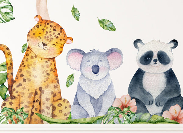 Jungle animals kids wall sticker