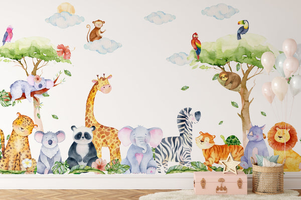 Jungle animals kids wall sticker