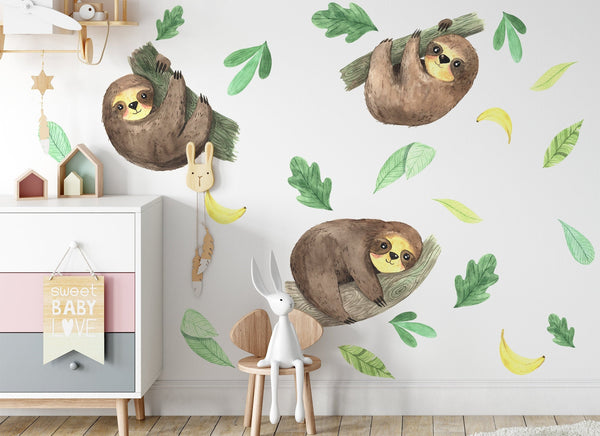 Sloth wall sticker decoration