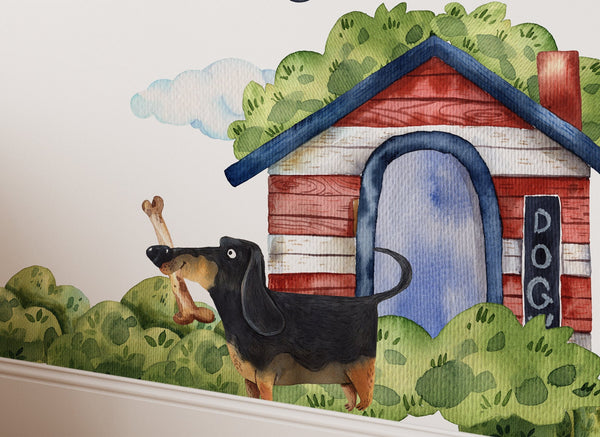 Dachshund dog wall sticker