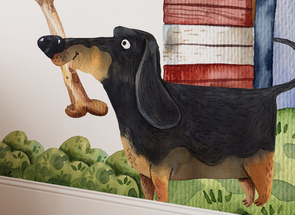 Dachshund dog wall sticker