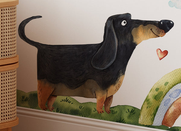 Dachshund dog wall sticker