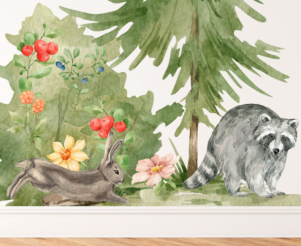 Vinilo de pared animales del bosque