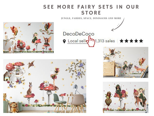 Fairy wall decals for girls