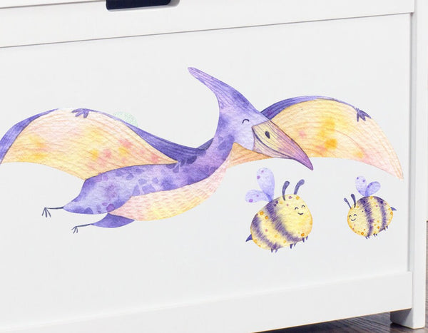 Dino Toy Box Decal - Toy Box Decorations - Toy Storage Labels Playroom Kidsroom Nursey - Toybox Decal Vinyl Decals - Dinosaur Toy Box