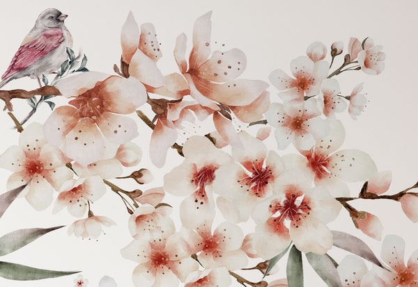 Cherry Blossom Decal - Sakura Wall Decal - Floral Decor - Sakura Wall Sticker Set - Vintage Flowers - Floral Wall Decals Nursery