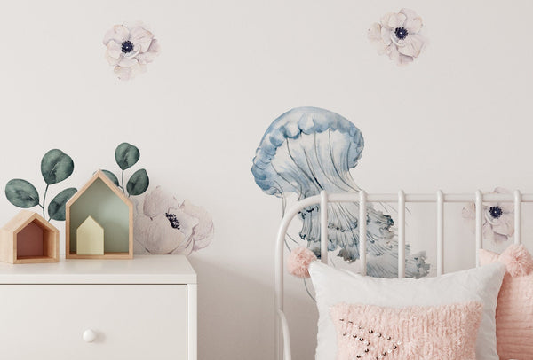 Whale wall decal - Ocean Sea nursery decor for kids room