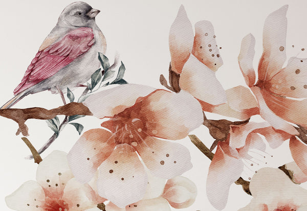 Cherry Blossom Decal - Sakura Wall Decal - Floral Decor - Sakura Wall Sticker Set - Vintage Flowers - Floral Wall Decals Nursery