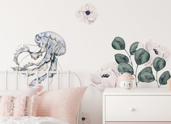 Whale wall decal - Ocean Sea nursery decor for kids room