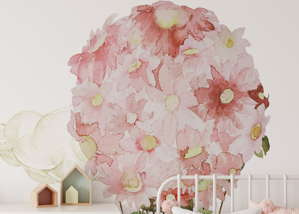 Kit de vinilo de pared "Ballenas + Globos Aerostáticos y Corazones"