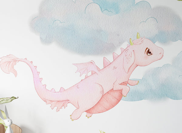 Princess Castle Wall Decal / Girls Nursery / Peel and Stick / Wall Sticker for Baby Girl