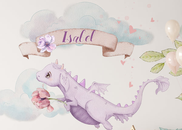 Princess wall decal - Girl Nursery - Peel and Stick - Girly Wall Sticker - Unicorn Decor for Girls Room