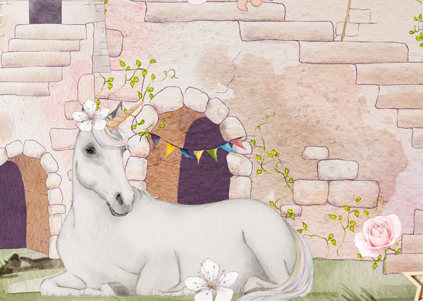 Princess Decor for Girls Room - Princess Castle Wall Decal - Fairy Tales Nursery Decor - Wall Sticker for a girl