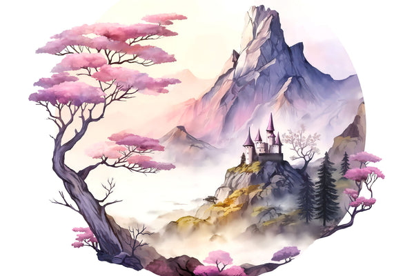 Fairy Dragons Wall Decals for kids / Girly Nursery Wall Sticker / Baby Girl Playroom