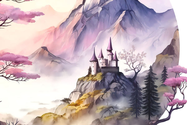 Fairy Dragons Wall Decals for kids / Girly Nursery Wall Sticker / Baby Girl Playroom