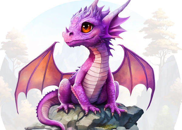 Dragon wall decal for kids - Baby Dragons wall art-  Nursery wall sticker for boys