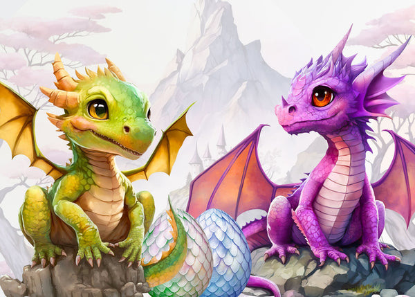 Dragon Decal for Wall - Nursery Wall Stickers - Wall Art Decor for Kids Room or Playromm