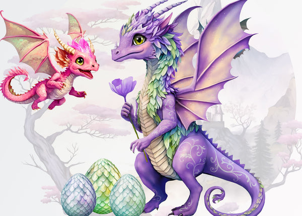 Dragon Decal for Wall - Nursery Wall Stickers - Wall Art Decor for Kids Room or Playromm