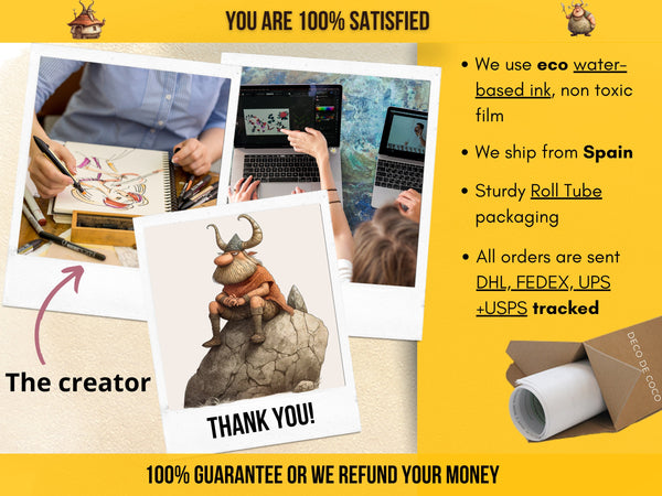 Viking Wall Decal for Kids' Room, Dragon Wall Sticker, Viking Nursery