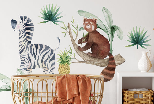 Safari Animal Wall Decal - Jungle Nursery Decal - Stickers Jungle - Animal Decals for Nursery