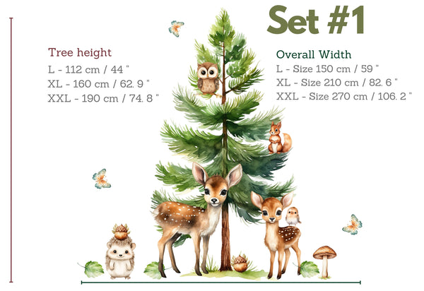 Woodland Wall Decal - Nursery Wall Stickers - Fawn wall sticker for children's room