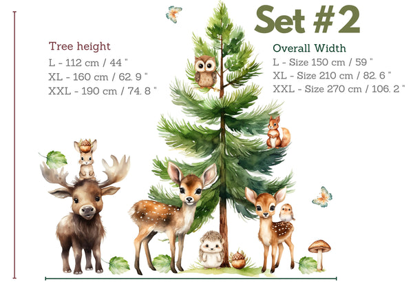 Woodland Wall Decal - Nursery Wall Stickers - Fawn wall sticker for children's room