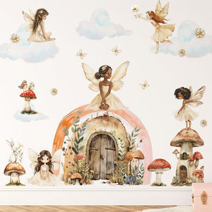 Fairy Wall Sticker - Peel and Stick Girl's Nursery Decals - Kids Room Decor - Fairy Room Stickers for Baby Girl - Easy to Apply Fairy Decals