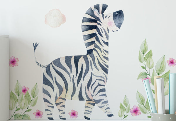 Jungle Animals Stickers - Zebra, Sloth, Parrot