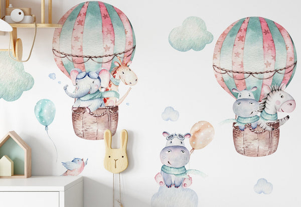 Hot air balloon wall sticker